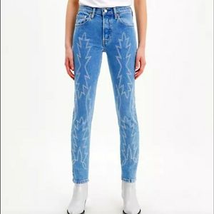 LEVIS 501 SKINNY EMBROIDERED JEANS